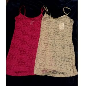 2 lace spahetti strap tops from Debs